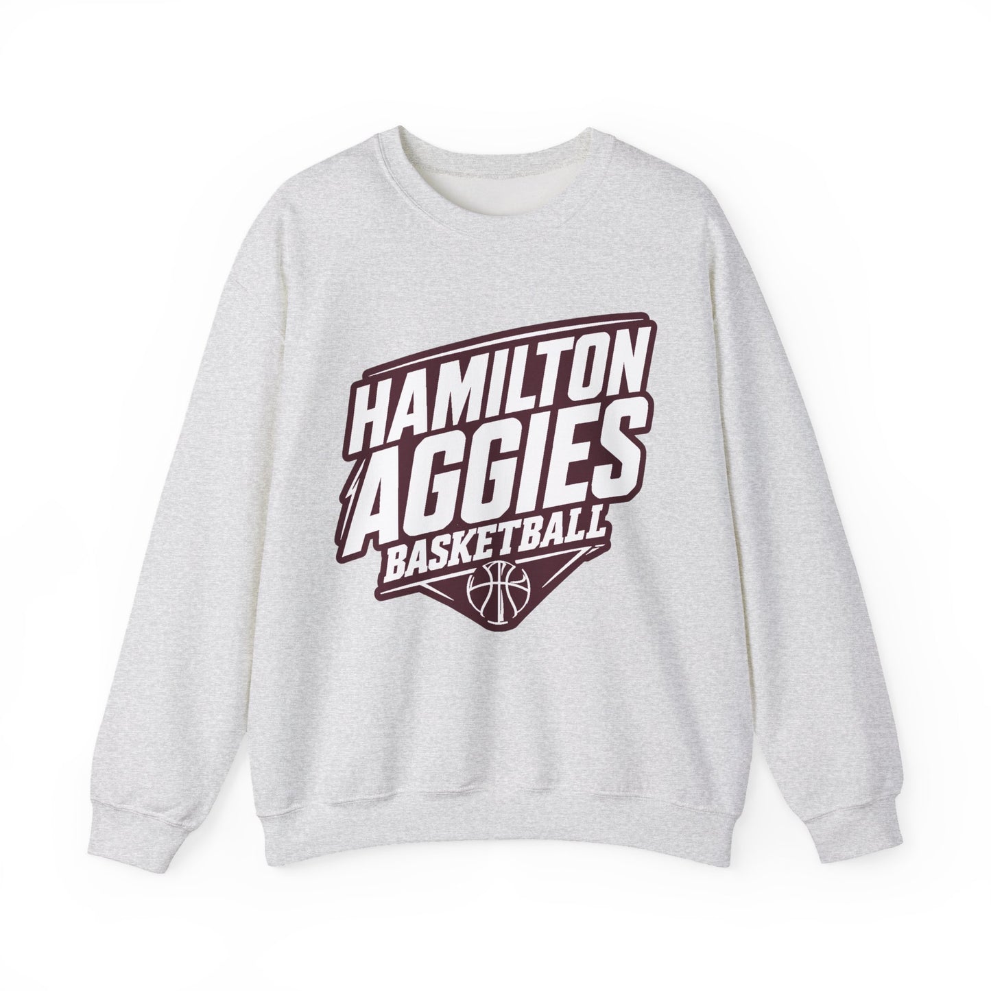 Adult Crewneck Sweatshirt \ Hamilton Aggies Basketball \ HABK2