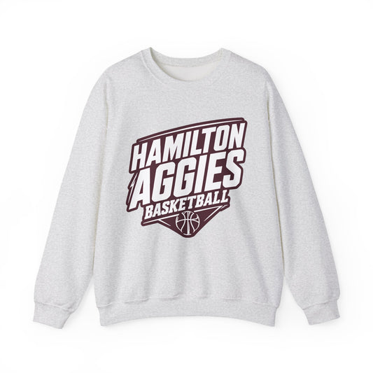 Adult Crewneck Sweatshirt \ Hamilton Aggies Basketball \ HABK2