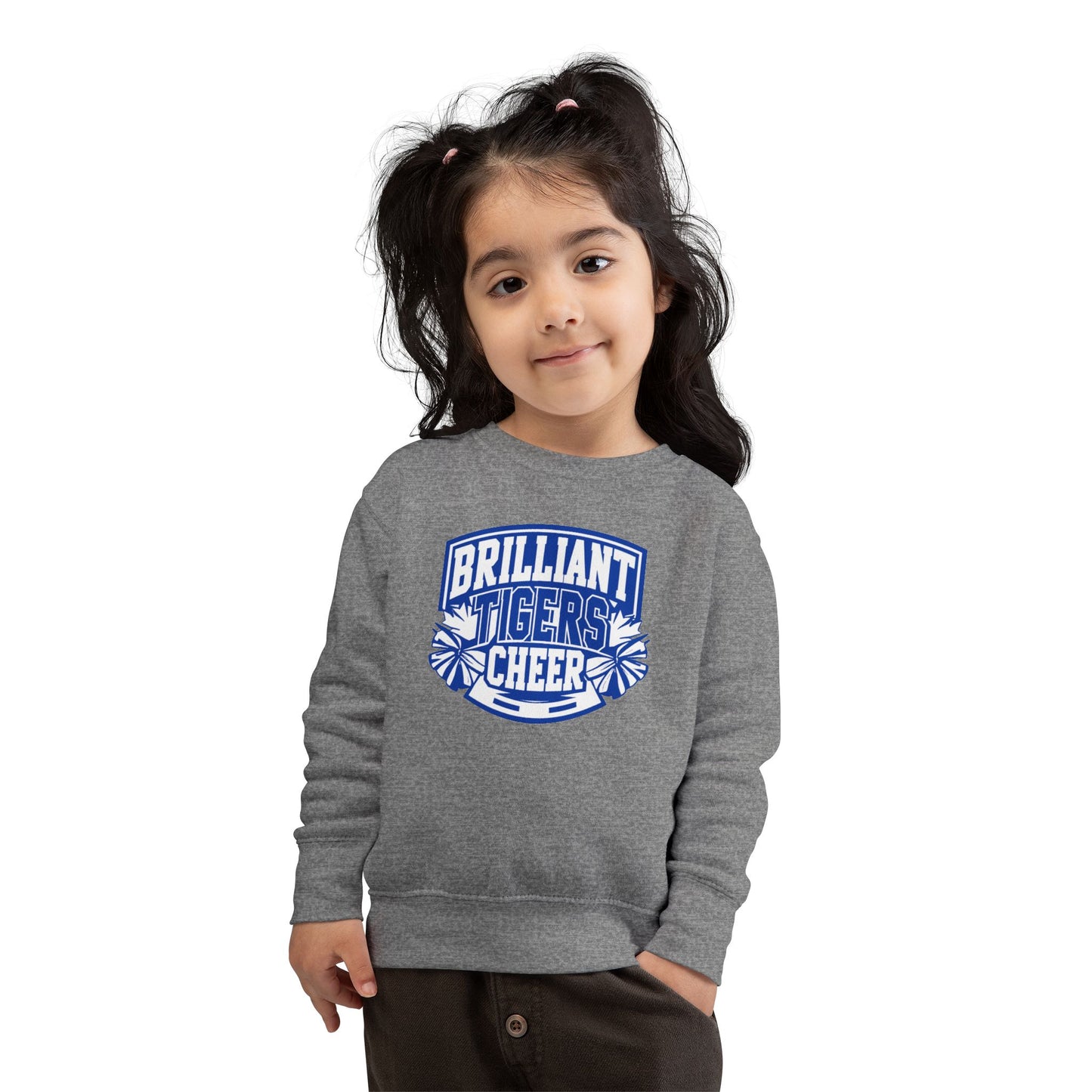 Toddler Crewneck Sweatshirt \ Brilliant Tigers Cheer \ BTC1