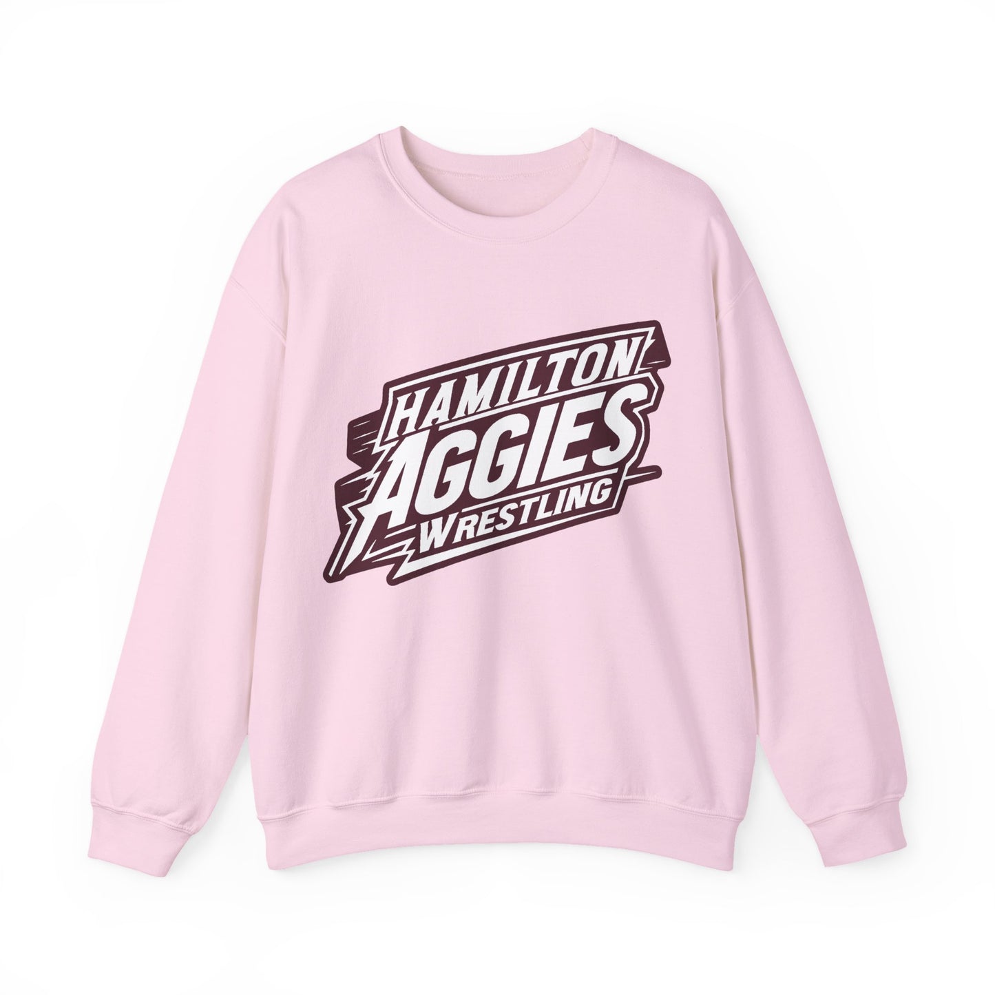 Adult Crewneck Sweatshirt \ Hamilton Aggies Wrestling \ HAW1