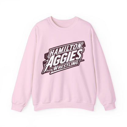 Adult Crewneck Sweatshirt \ Hamilton Aggies Wrestling \ HAW1