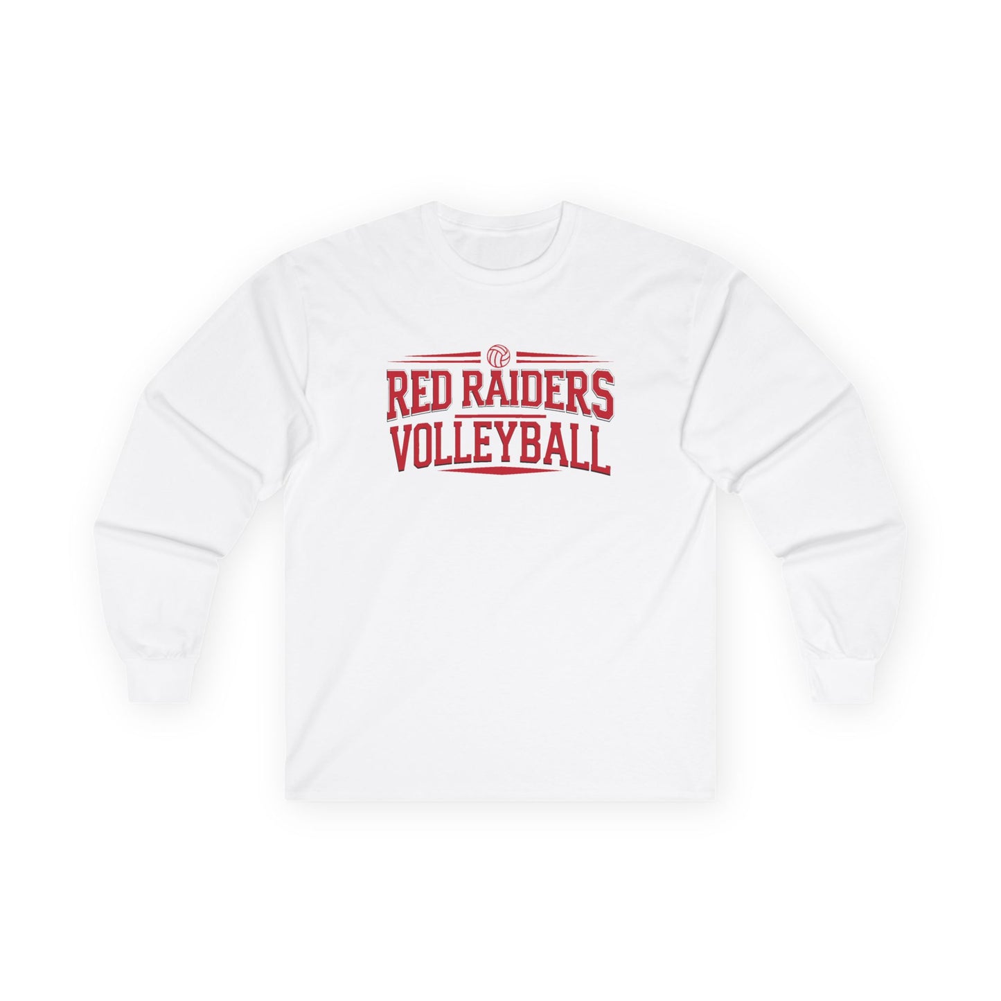 Adult Long Sleeve Tee \ Marion County Red Raiders Volleyball \ MCV2