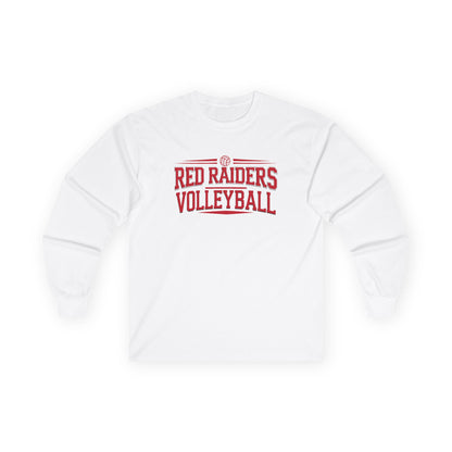 Adult Long Sleeve Tee \ Marion County Red Raiders Volleyball \ MCV2