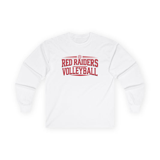 Adult Long Sleeve Tee \ Marion County Red Raiders Volleyball \ MCV2