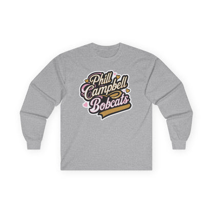 Adult Long Sleeve Tee \ Phill Campbell Bobcats \ PCBG1