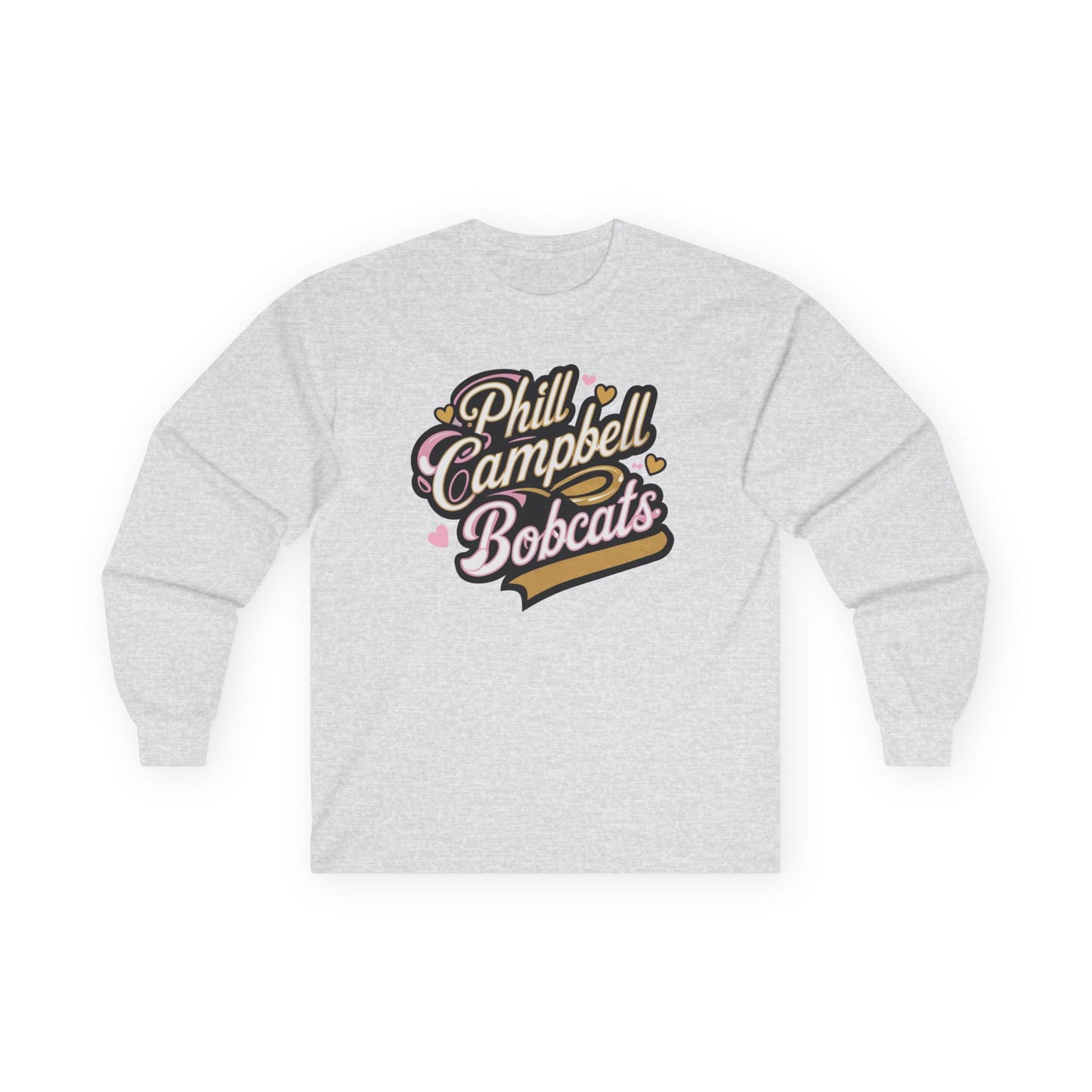 Adult Long Sleeve Tee \ Phill Campbell Bobcats \ PCBG1