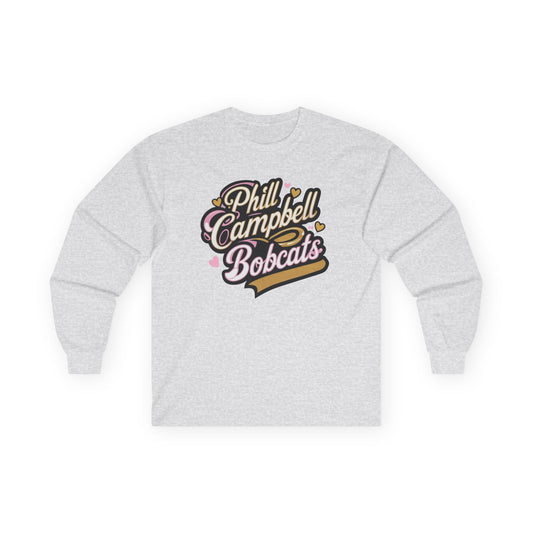 Adult Long Sleeve Tee \ Phill Campbell Bobcats \ PCBG1