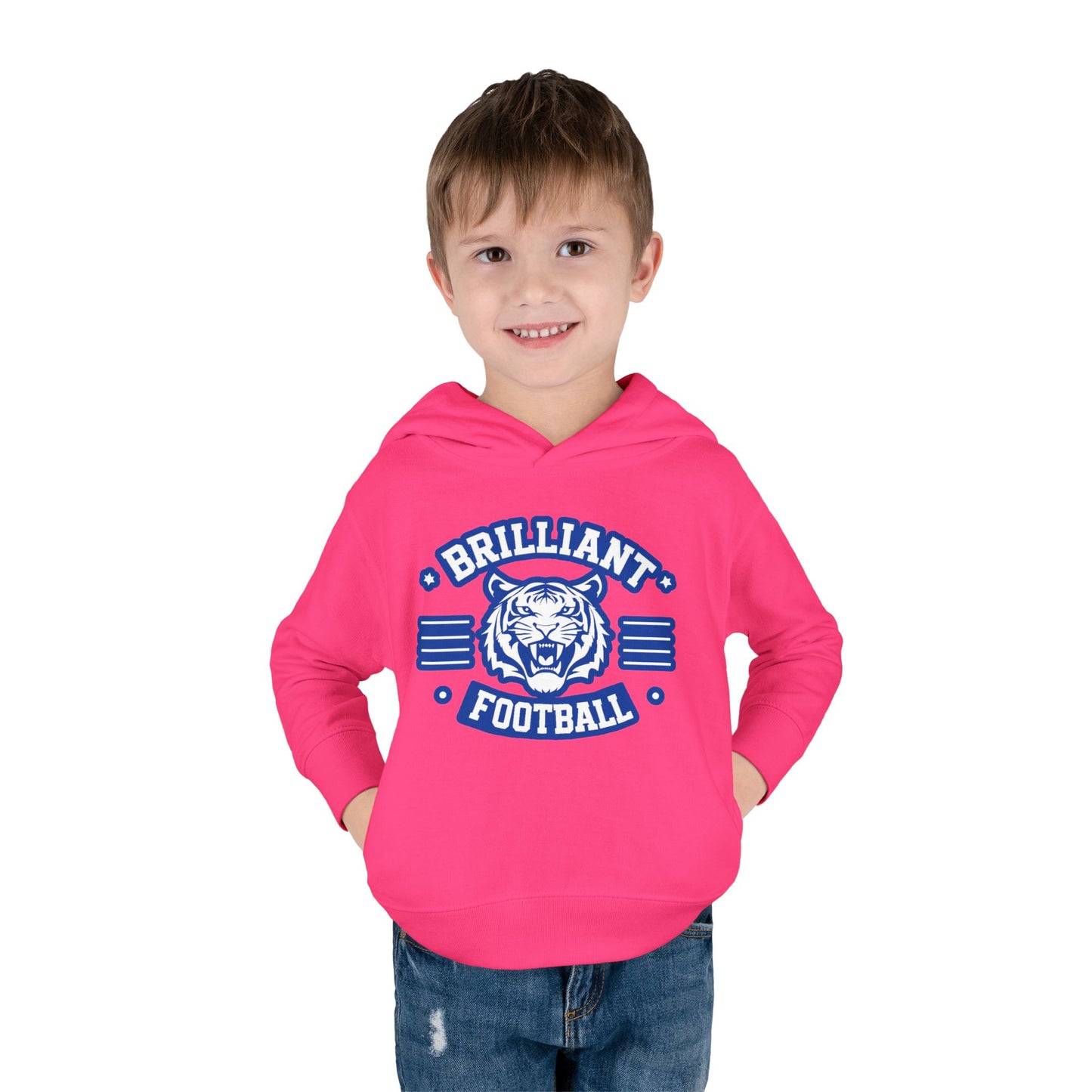 Toddler Hoodie Sweatshirt \ Brilliant Tigers Football \ BTF2