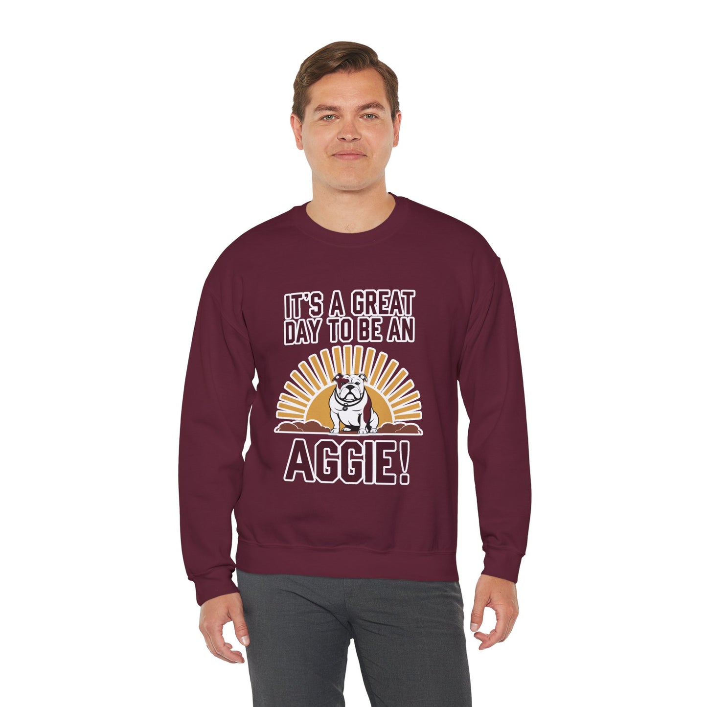 Adult Crewneck Sweatshirt \ It's a Great Day to be a Aggie! \ GDA4