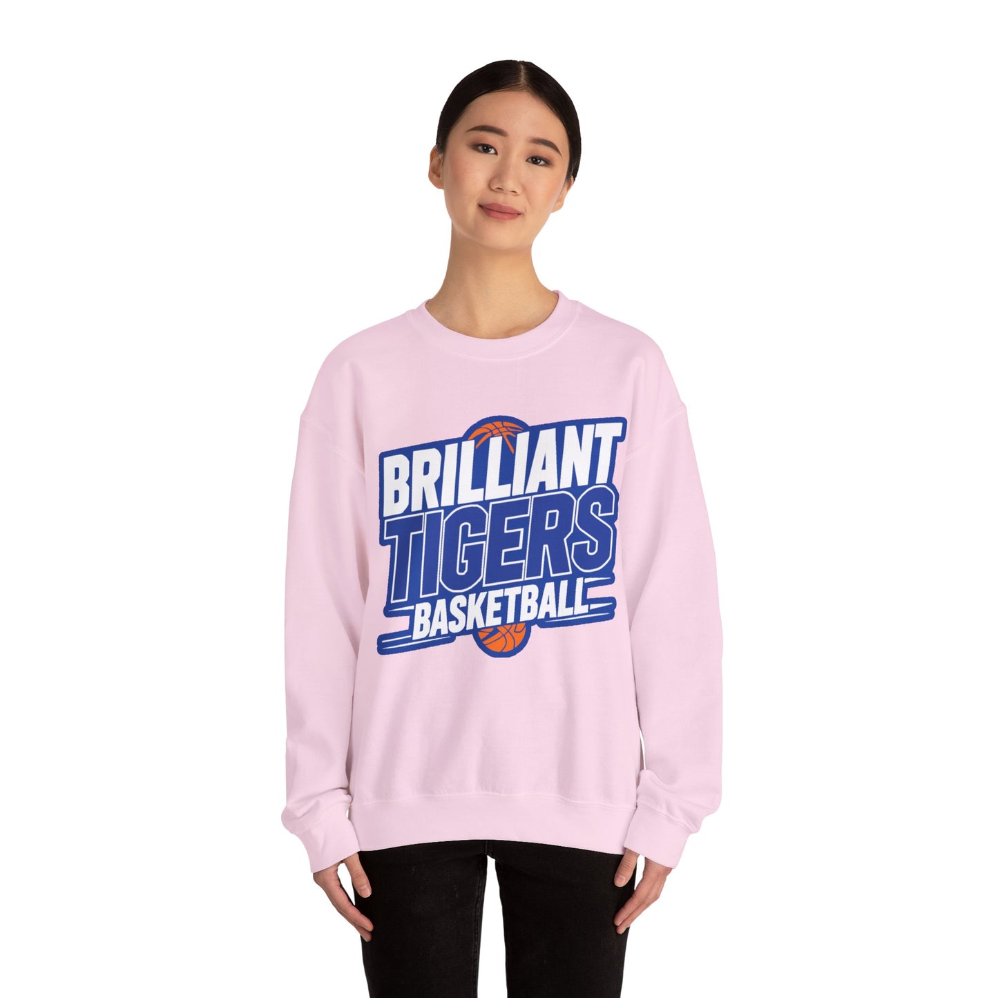Adult Crewneck Sweatshirt \ Brilliant Tigers Basketball \ BTBK1