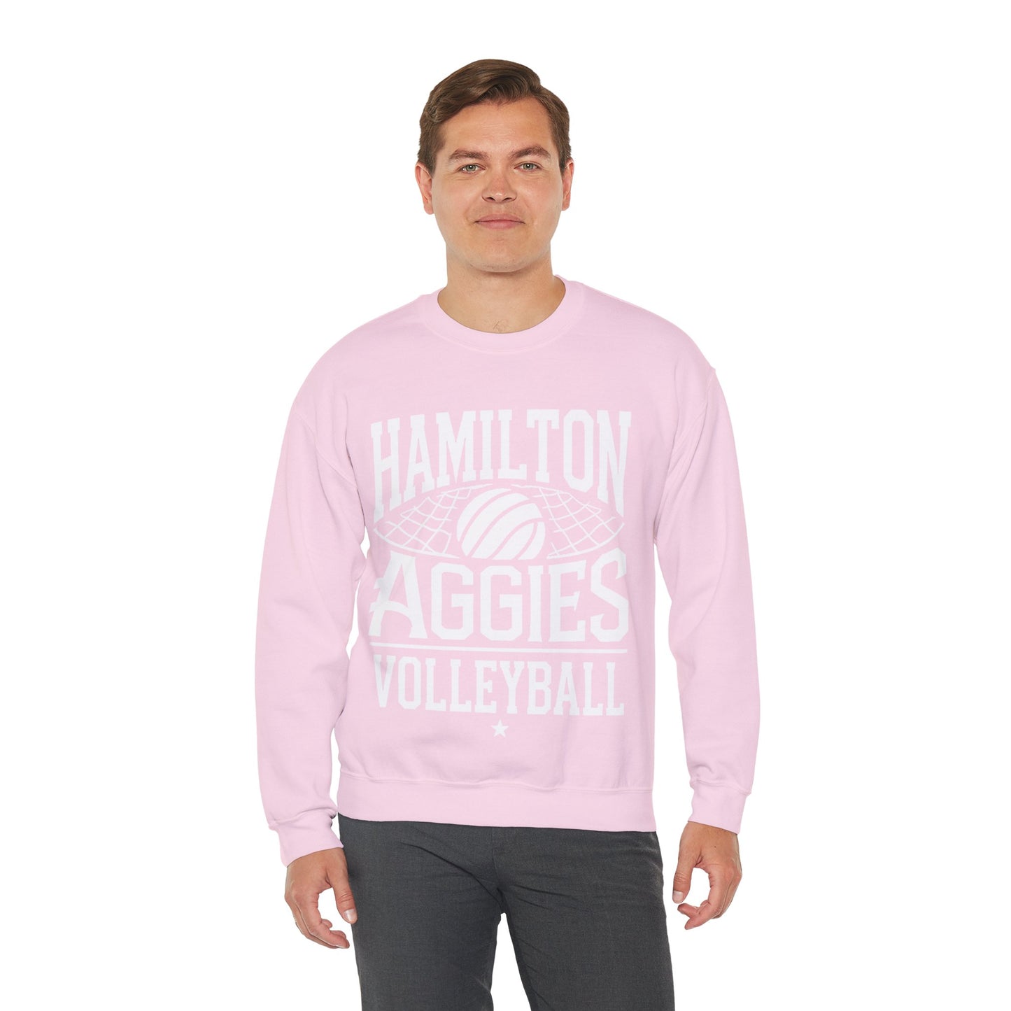Adult Crewneck Sweatshirt \ Hamilton Aggies Volleyball \ HAV2