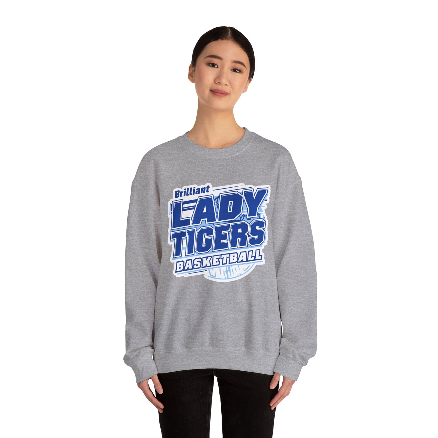 Adult Crewneck Sweatshirt \ Brilliant Tigers Basketball \ BTBKG2