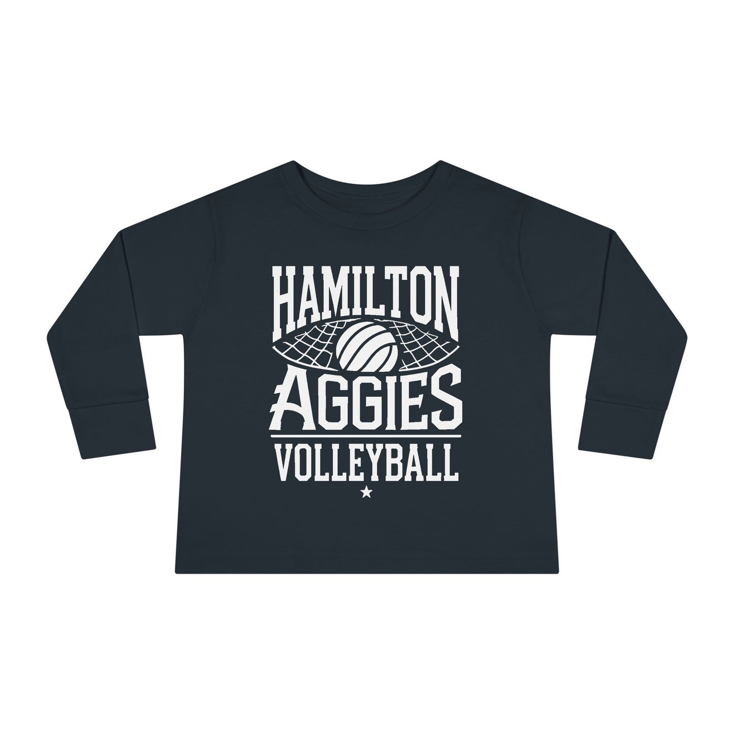 Toddler Long Sleeve Tee \ Hamilton Aggies Volleyball \ HAV2