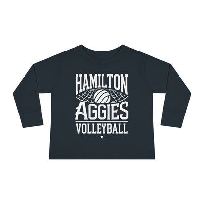 Toddler Long Sleeve Tee \ Hamilton Aggies Volleyball \ HAV2