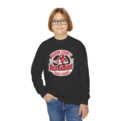 Youth Crewneck Sweatshirt \ Marion County Red Raiders Cross-Country \ MCCC2