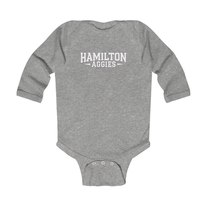 Long Sleeve Baby Bodysuit \ Hamilton Aggies \ HA3