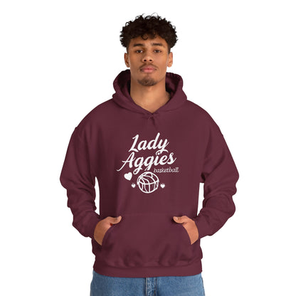 Adult Hoodie Sweatshirt \ Hamilton Aggies Basketball \ HABBG2