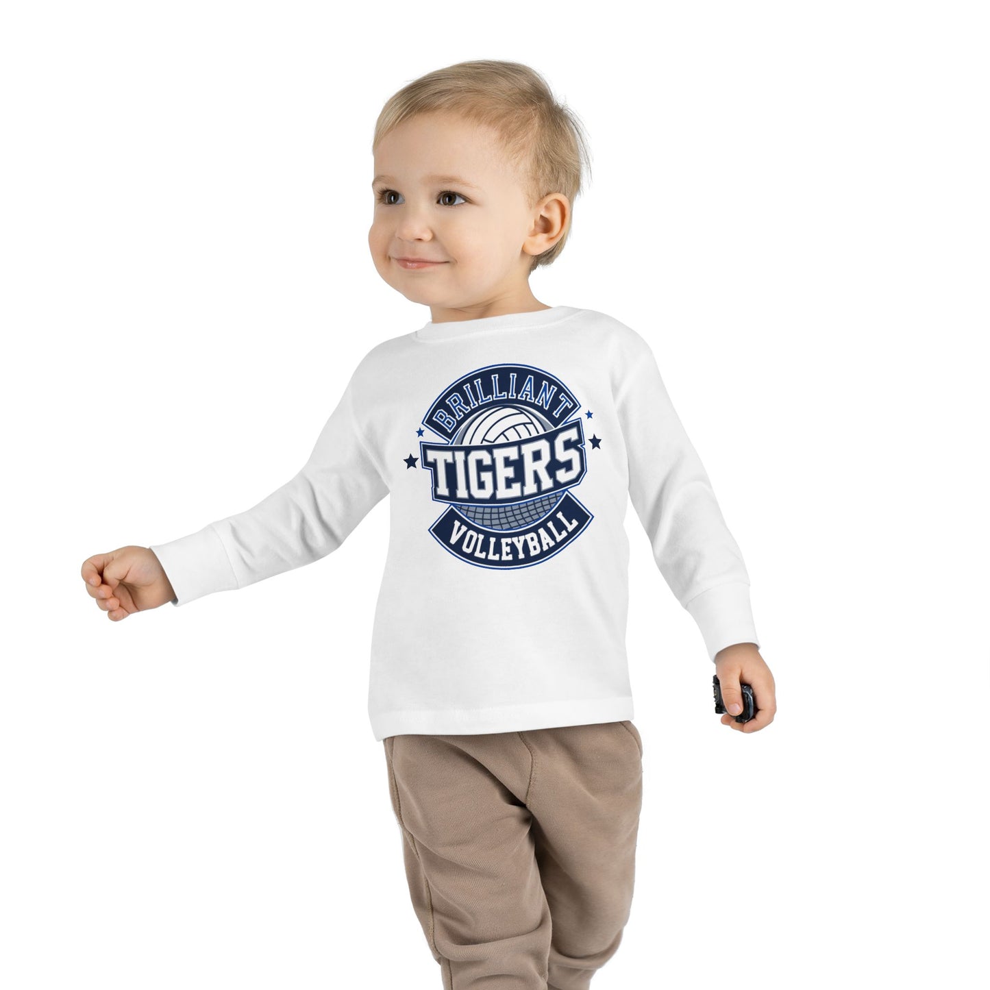 Toddler Long Sleeve Tee \ Brilliant Tigers Volleyball \ BTV1