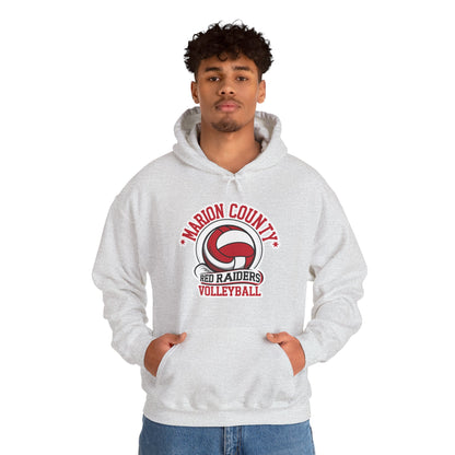 Adult Hoodie Sweatshirt \ Marion County Red Raiders Volleyball \ MCV1