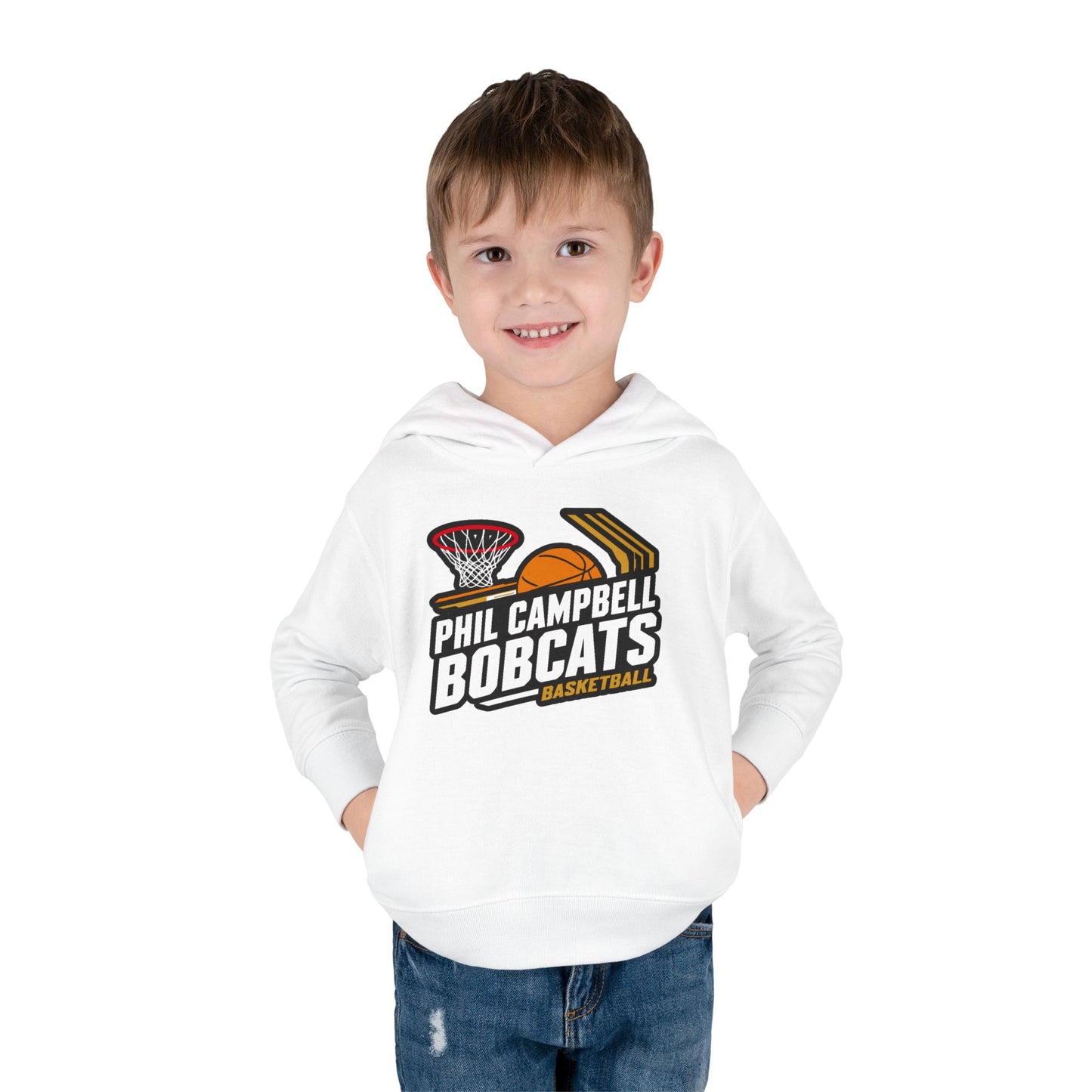 Toddler Hoodie Sweatshirt \ Phil Campbell Bobcats Basketball \ PCBBK1