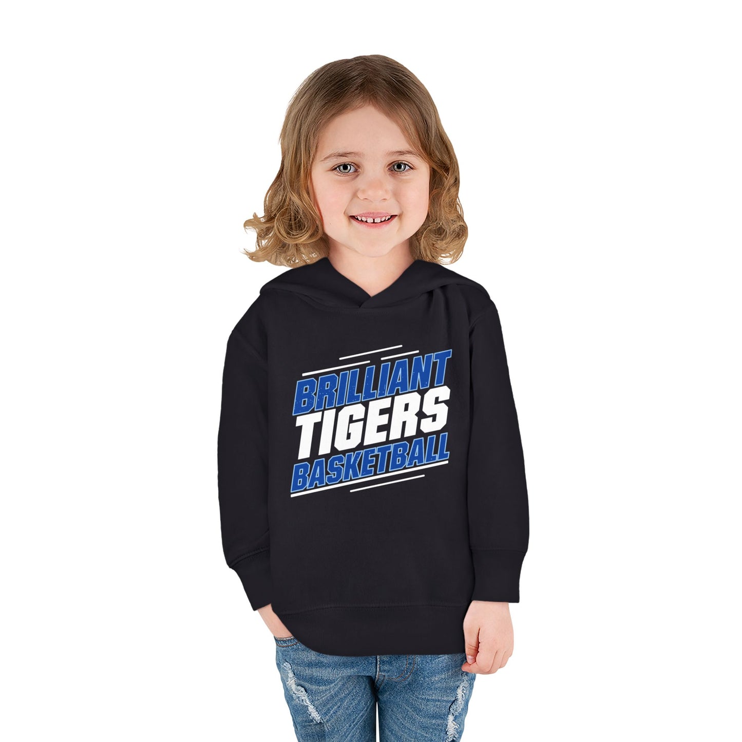 Toddler Hoodie Sweatshirt \ Brilliant Tigers Basketball \ BTBK2