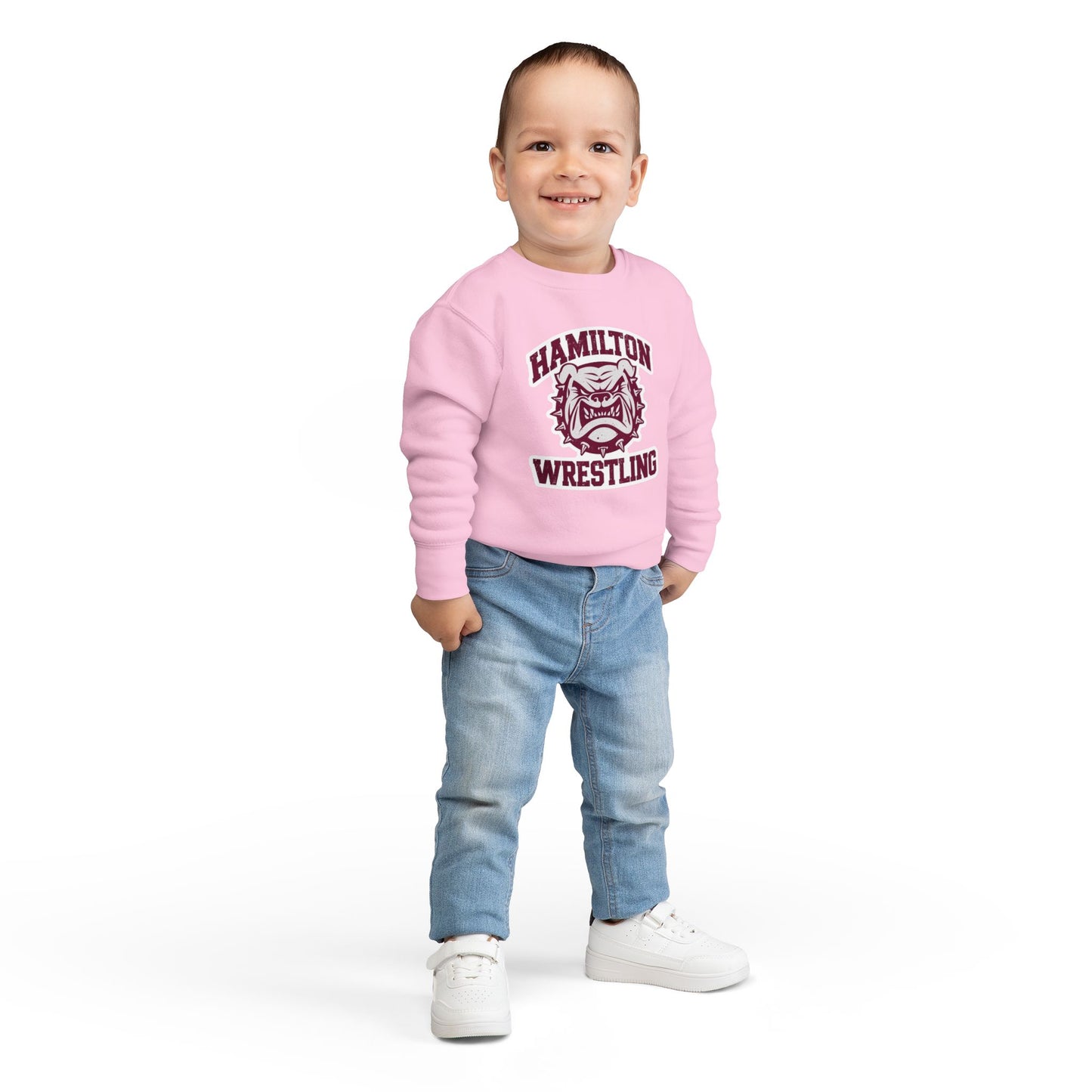 Toddler Crewneck Sweatshirt \ Hamilton Aggies Wrestling \ HAW2