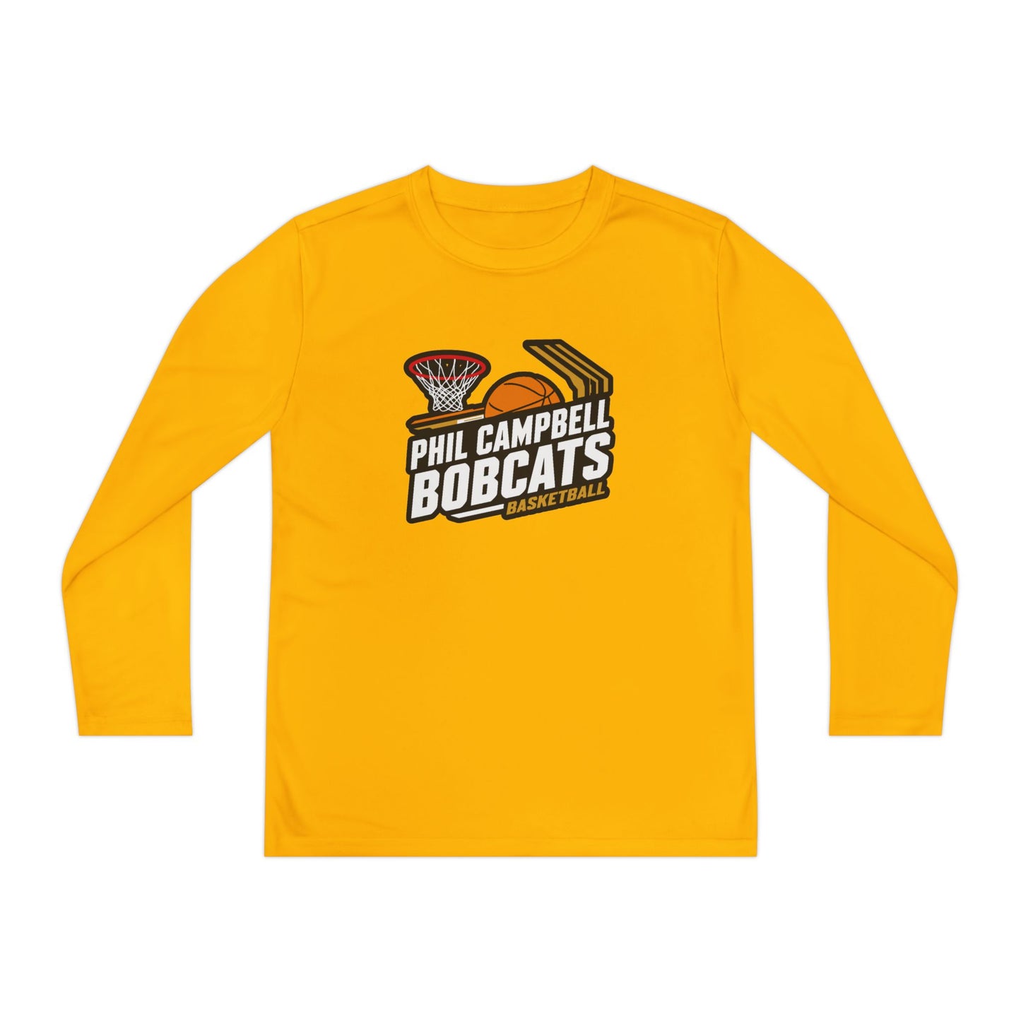Youth Long Sleeve Tee \ Phil Campbell Bobcats Basketball \ PCBBK1