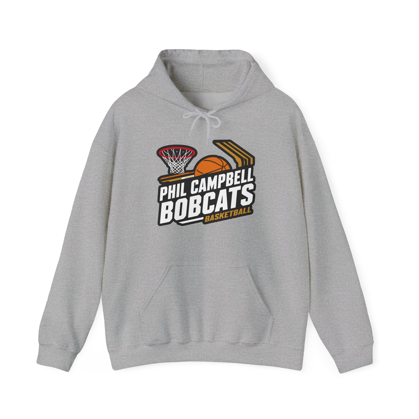 Adult Hoodie Sweatshirt \ Phil Campbell Bobcats Basketball \ PCBBK1