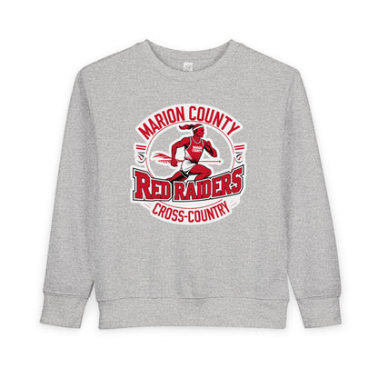 Toddler Crewneck Sweatshirt \ Marion County Red Raiders Cross-Country \ MCCC2