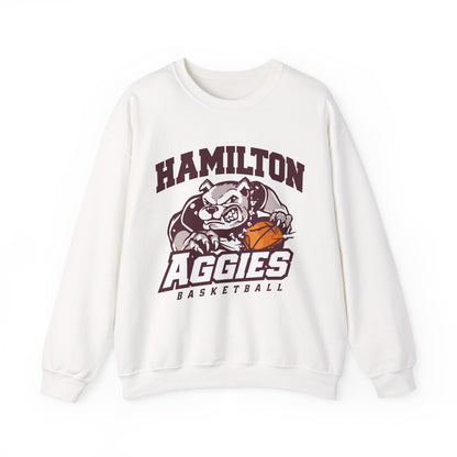 Adult Crewneck Sweatshirt \ Hamilton Aggies Basketball \ HABB1