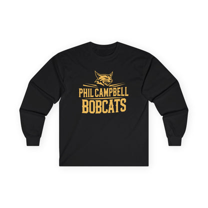 Adult Long Sleeve Tee \ Phil Campbell Bobcats \ PCB2