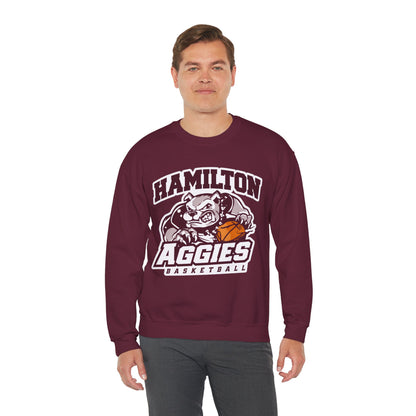 Adult Crewneck Sweatshirt \ Hamilton Aggies Basketball \ HABB1