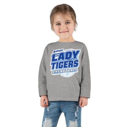 Toddler Long Sleeve Tee \ Brilliant Tigers Basketball \ BTBKG2