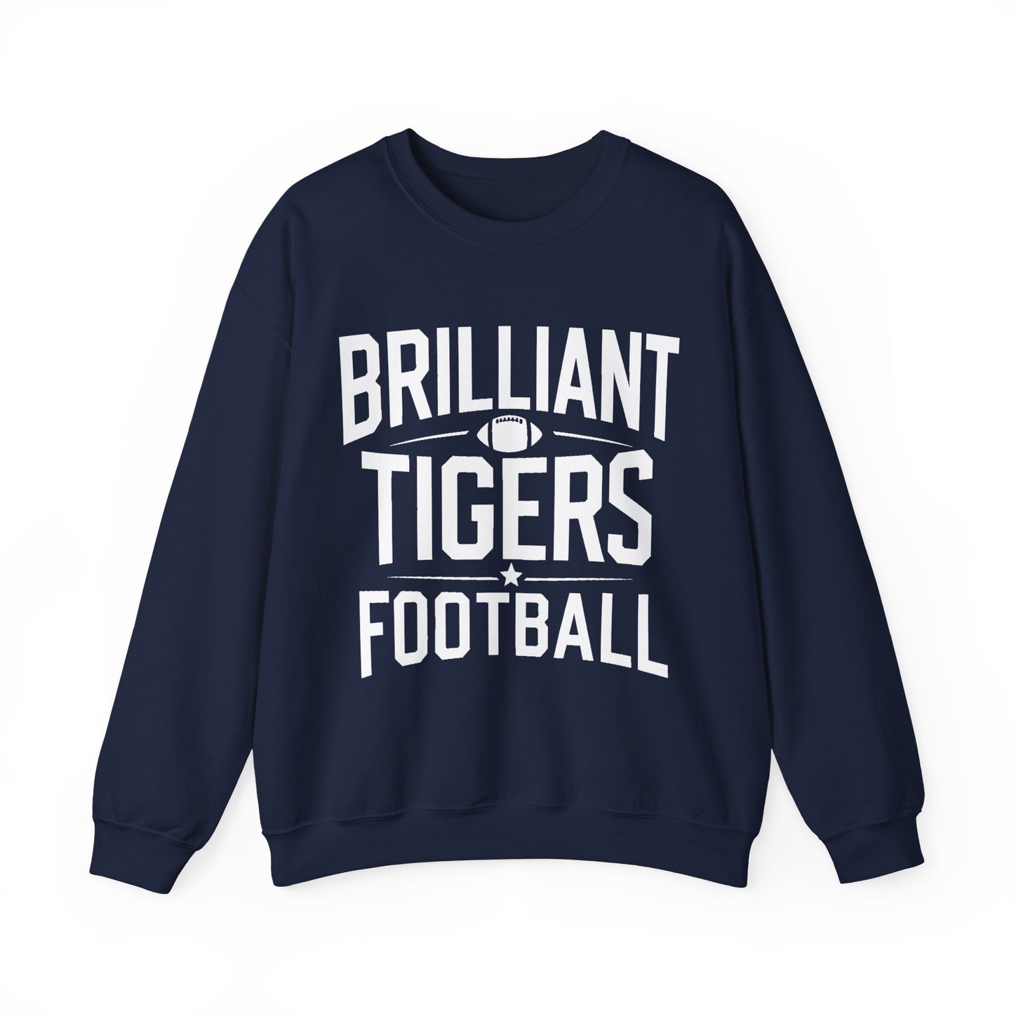Adult Crewneck Sweatshirt \ Brilliant Tigers Football \ BTF1
