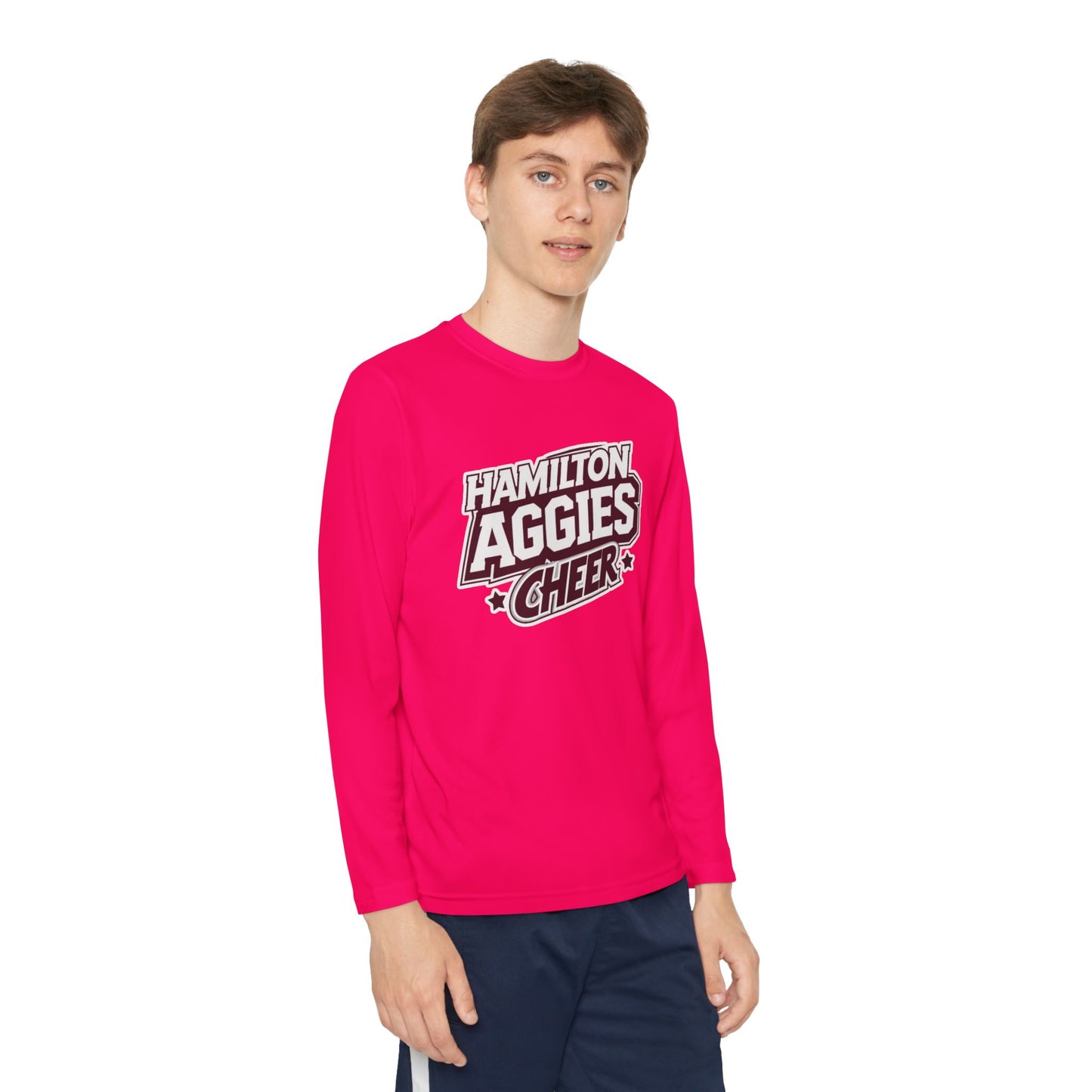 Youth Long Sleeve Tee \ Hamilton Aggies Cheer \ HAC1