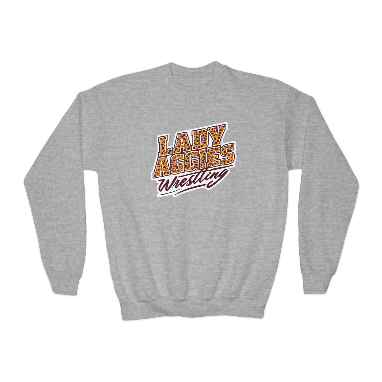 Youth Crewneck Sweatshirt \ Hamilton Aggies Wrestling \ HAWG3