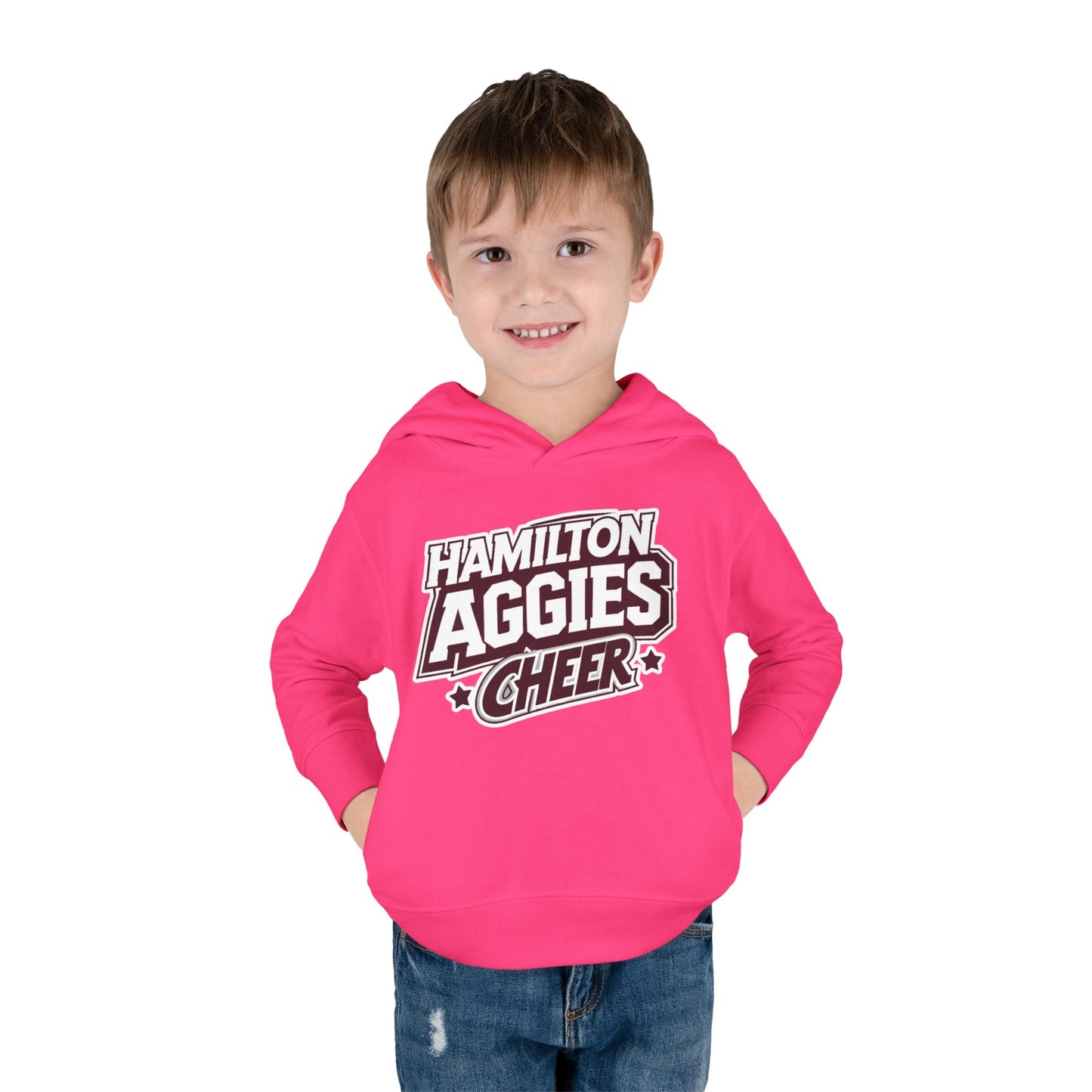 Toddler Hoodie Sweatshirt \ Hamilton Aggies Cheer \ HAC1