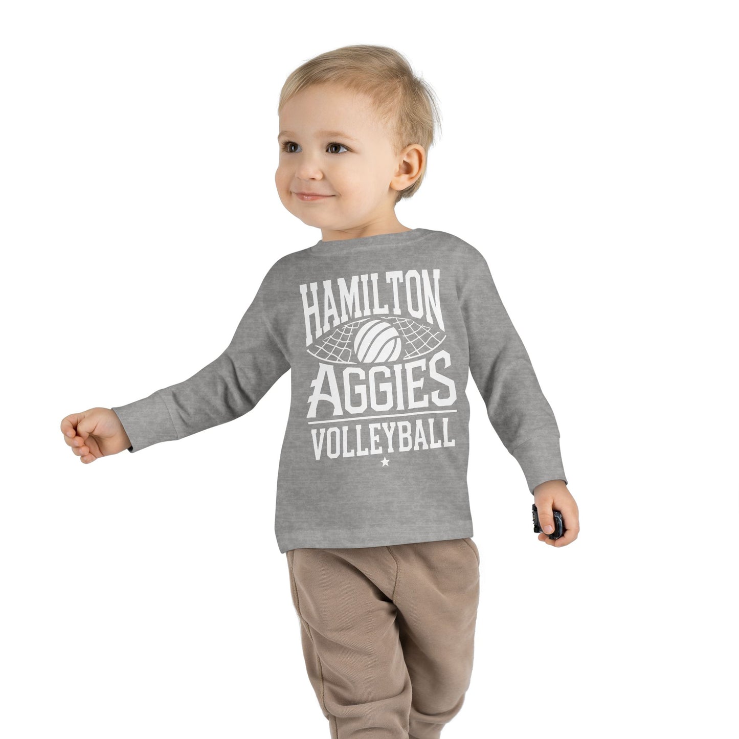 Toddler Long Sleeve Tee \ Hamilton Aggies Volleyball \ HAV2