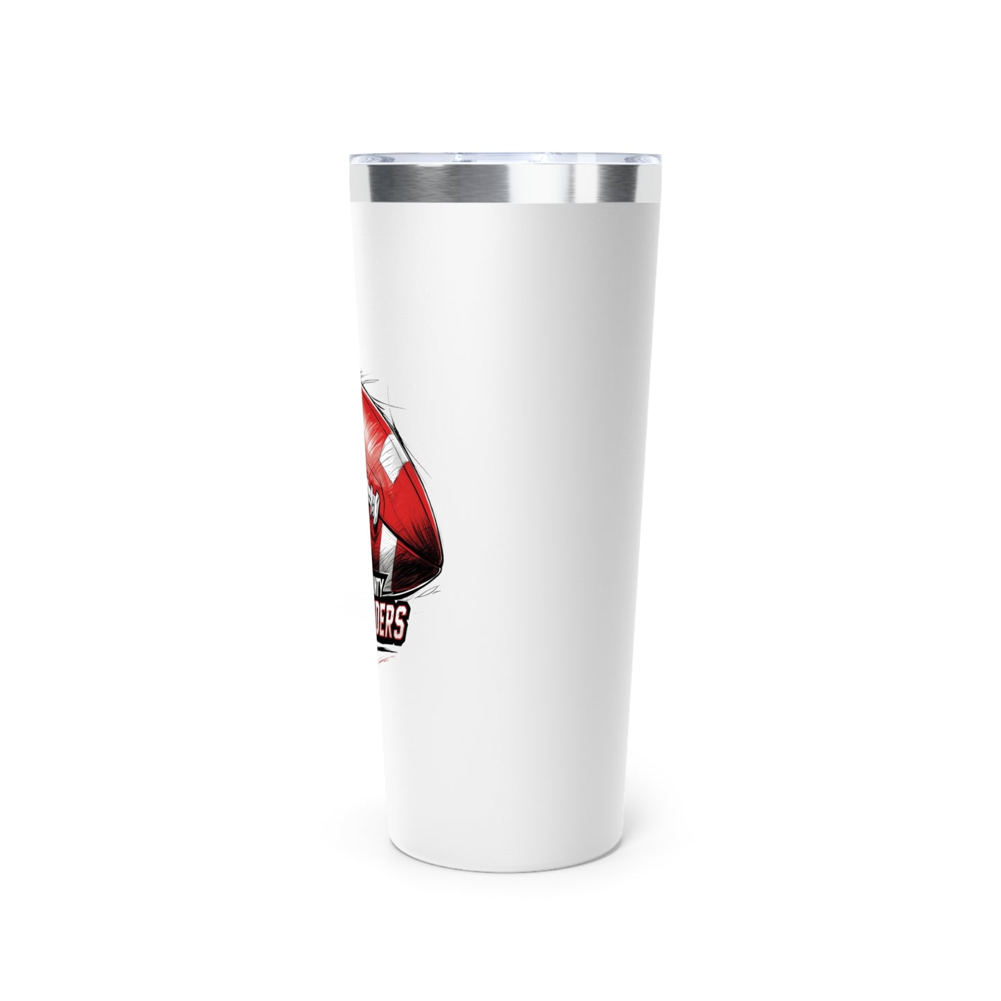 22oz Copper Insulated Tumbler \ Marion County Red Raiders Football \ MCF1