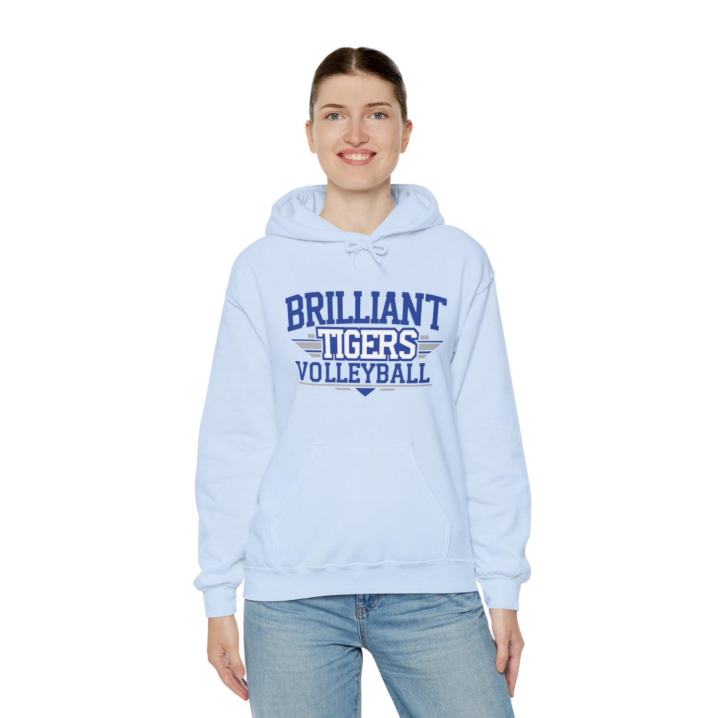 Adult Hoodie Sweatshirt \ Brilliant Tigers Volleyball \ BTV2