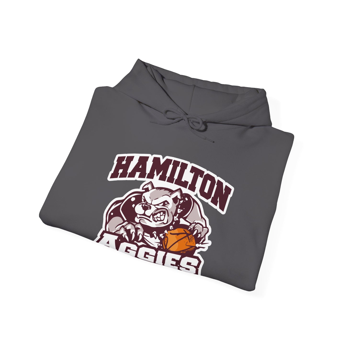Adult Hoodie Sweatshirt \ Hamilton Aggies Basketball \ HABB1