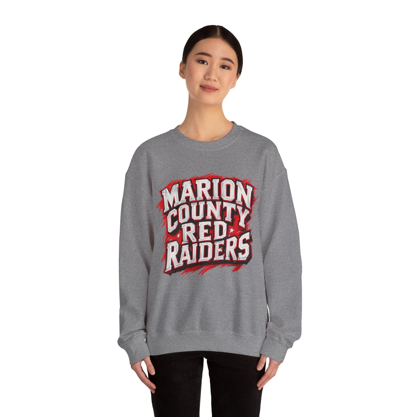Adult Crewneck Sweatshirt \ Marion County Red Raiders \ MC1