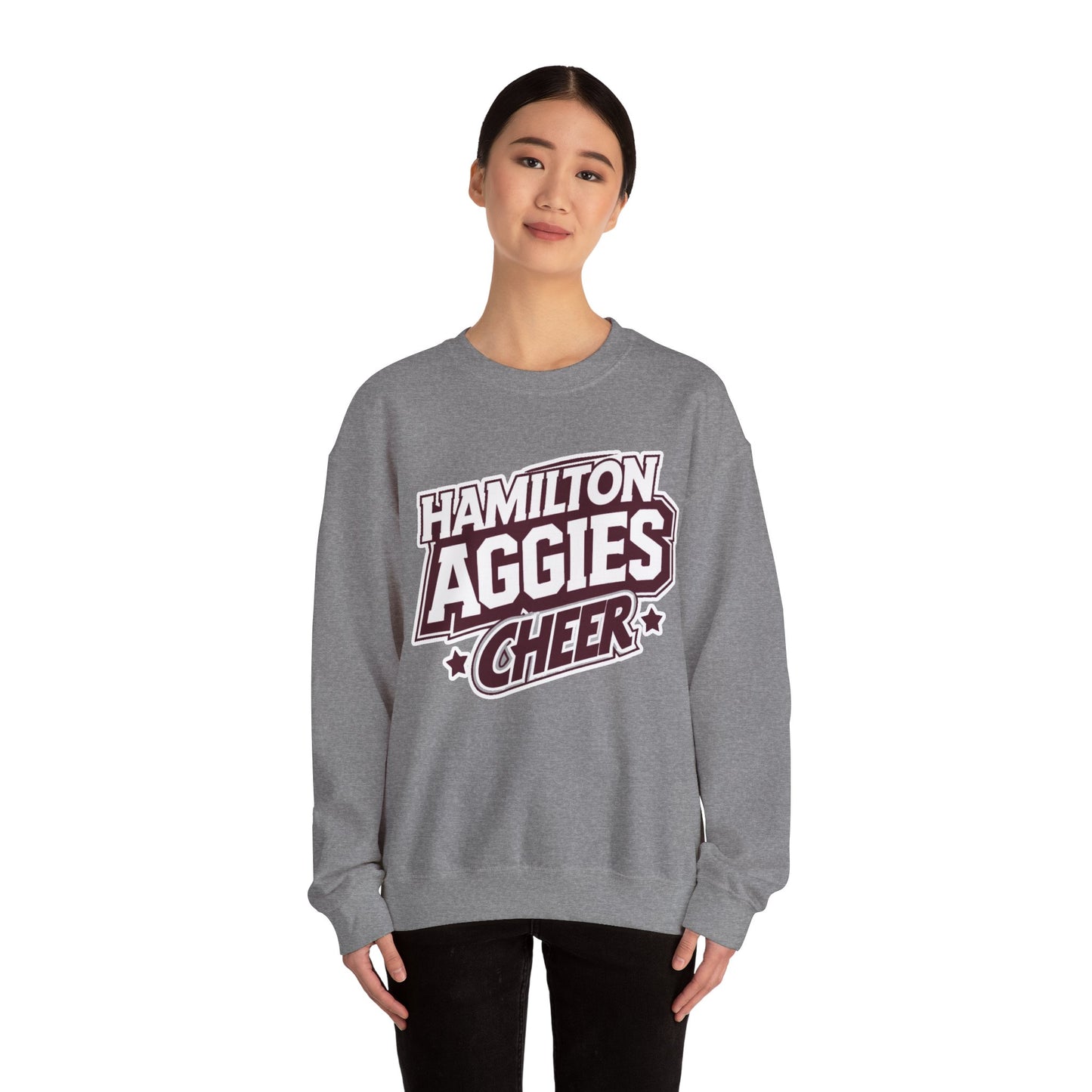Adult Crewneck Sweatshirt \ Hamilton Aggies Cheer \ HAC1
