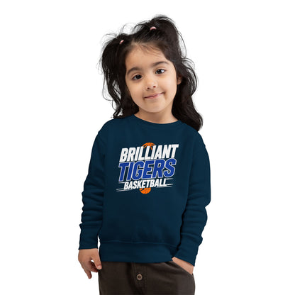 Toddler Crewneck Sweatshirt \ Brilliant Tigers Basketball \ BTBK1
