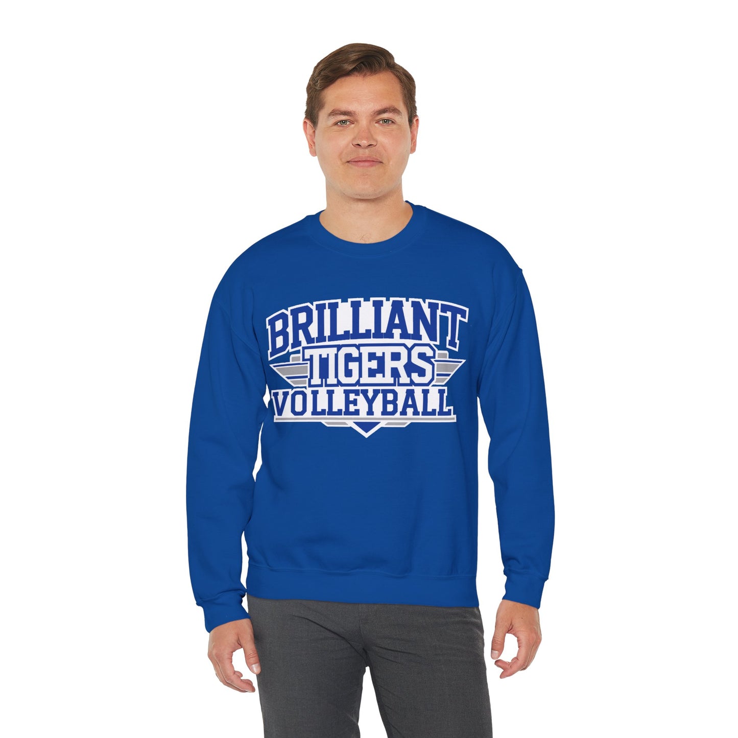 Adult Crewneck Sweatshirt \ Brilliant Tigers Volleyball \ BTV2