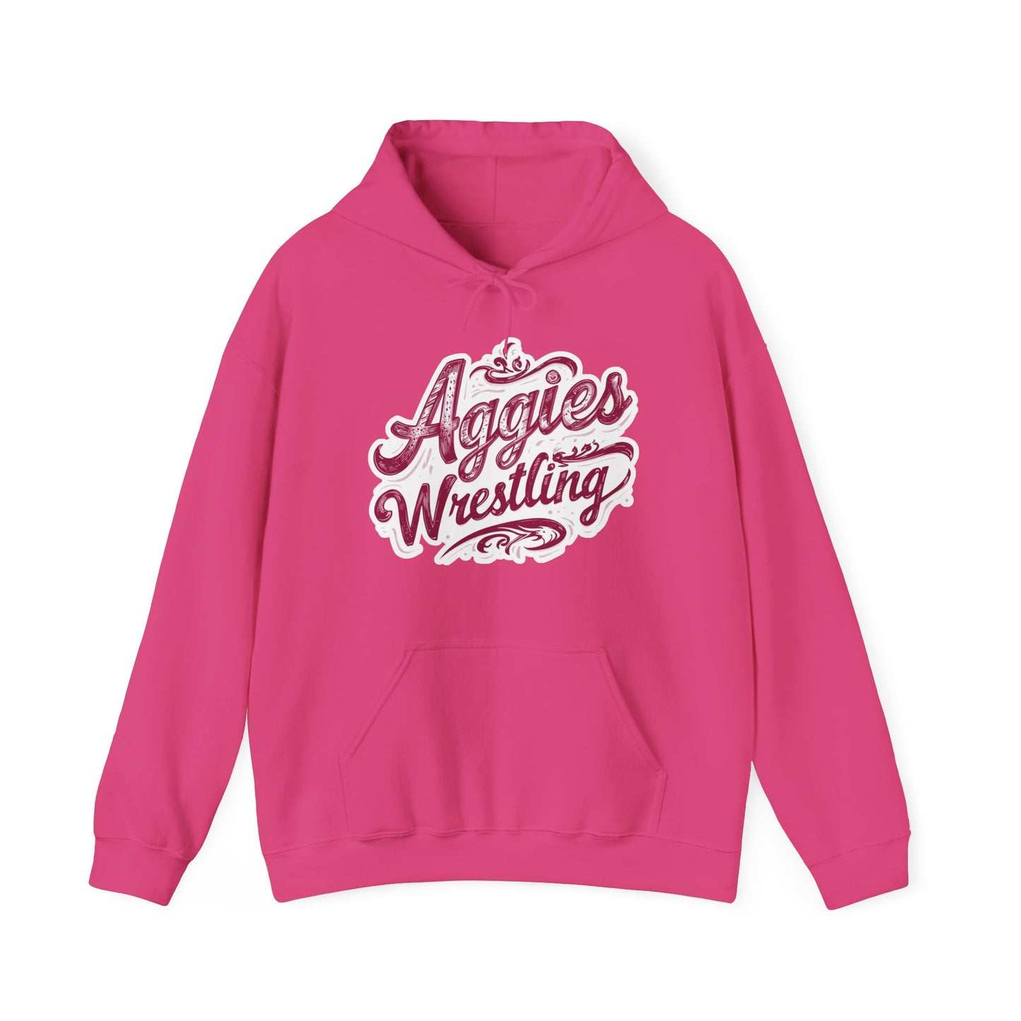 Adult Hoodie Sweatshirt \ Hamilton Aggies Wrestling \ HAWG2