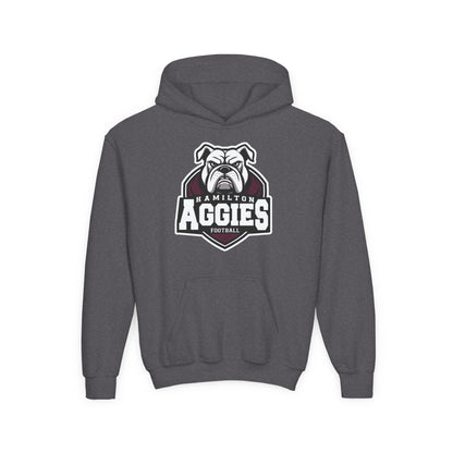 Youth Hoodie Sweatshirt \ Hamilton Aggies Football \ HAF2
