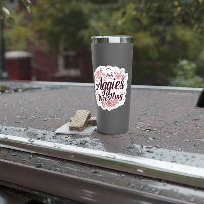 22oz Copper Insulated Tumbler \ Hamilton Aggies Wrestling \ HAWG1