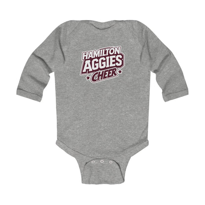 Long Sleeve Baby Bodysuit \ Hamilton Aggies Cheer \ HAC1