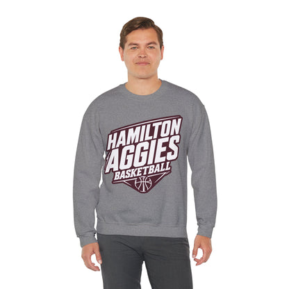 Adult Crewneck Sweatshirt \ Hamilton Aggies Basketball \ HABB2